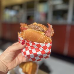 John's Char Burger - 1/3 burger with cheese