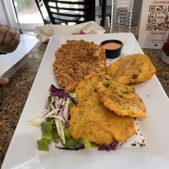 Boronia - Plantain crusted Chicken breast  with tostones - Puerto Rican Near Me - San Juan, Puerto Rico