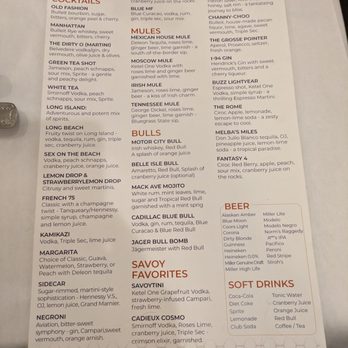 Savoy Restaurant - Drink Menu - Seafood Near Me - Detroit, Michigan Savoy Restaurant - Drink Menu - Seafood Near Me - Detroit, Michigan