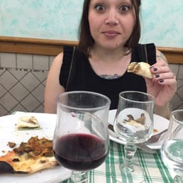 My wife in food heaven