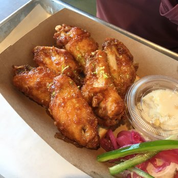 Holdaak Fried Chicken - Caramel soy chicken wings (6 count) with horseradish and potato salad - Chicken Shop Near Me - Fullerton, California Holdaak Fried Chicken - Caramel soy chicken wings (6 count) with horseradish and potato salad - Chicken Shop Near Me - Fullerton, California