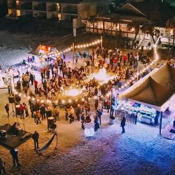 Schooner BeachSide Christmas party! We were honored to be part of this event. Our beach bonfire pits are commercial grade.