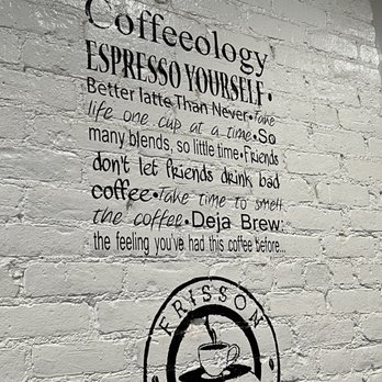 Frisson Espresso - Wisdom on the wall - Coffee & Tea Near Me - New York, New York Frisson Espresso - Wisdom on the wall - Coffee & Tea Near Me - New York, New York