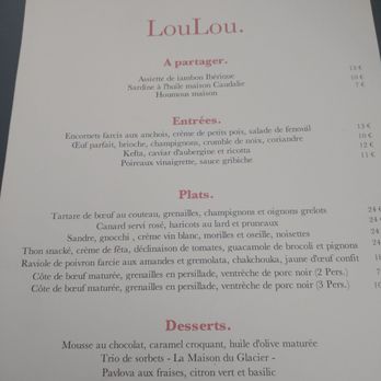 LouLou. - The menu - Bistros Near Me - Bordeaux, 33 LouLou. - The menu - Bistros Near Me - Bordeaux, 33