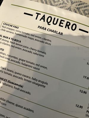 Menu photo 7 Taquero Dallas, TX Menu photo 7 Taquero Dallas, TX