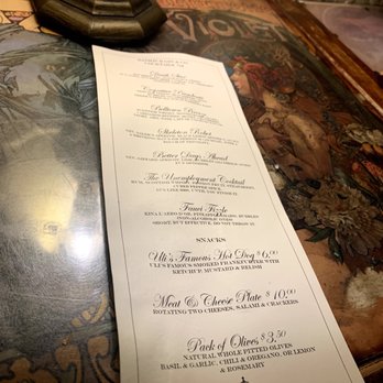 Bathtub Gin - Menú - Cocktail Bars Near Me - Seattle, Washington