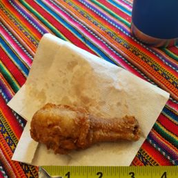 smallest leg I ever got at a restaurant.  KFC