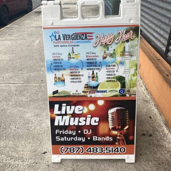 La Vergüenza - Sidewalk sign - Puerto Rican Near Me - San Juan, Puerto Rico La Vergüenza - Sidewalk sign - Puerto Rican Near Me - San Juan, Puerto Rico