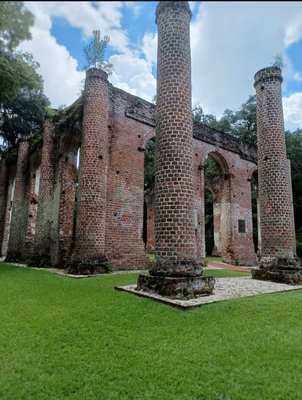 Old Sheldon Church Ruins by null