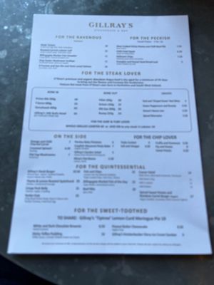 Menu photo 3 Gillray's Steakhouse & Bar London, XGL
