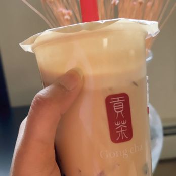 Gong Cha - Dirty Brown Sugar Boba Milk Tea with Coconut Jelly - Bubble Tea Near Me - Paramus, New Jersey
