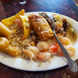 Golden China - Buffet ,,,,, 1st time there,,,1st plate and last after couple shrimp was getting sick,,,also saw no handicapped parking