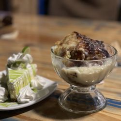 Paradise Key Dockside Bar & Grill - White Chocolate Bread Pudding Paradise Key Lime Pie