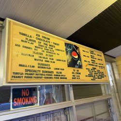 Cruise In - Ice cream menu
