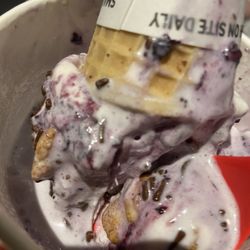 Bruster's Real Ice Cream - Blueberry cobbler