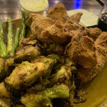 Urban Plates - Chicken Tender Plate with Brussels and asparagus - New American Near Me - Dublin, California Urban Plates - Chicken Tender Plate with Brussels and asparagus - New American Near Me - Dublin, California