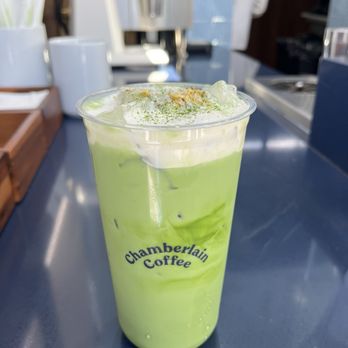 Chamberlain Coffee - Salted pistachio matcha latte - Coffee & Tea Near Me - Los Angeles, California Chamberlain Coffee - Salted pistachio matcha latte - Coffee & Tea Near Me - Los Angeles, California