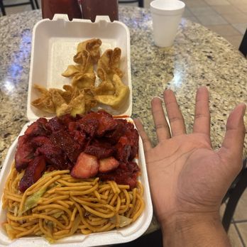 Wok Experience - Used my hand to showcase how much food is on this plate!!! Food names are on the review!!! - Chinese Near Me - Anaheim, California Wok Experience - Used my hand to showcase how much food is on this plate!!! Food names are on the review!!! - Chinese Near Me - Anaheim, California