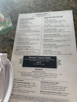 Menu photo 2 Shrimpys Blues Bistro St Pete Beach, FL