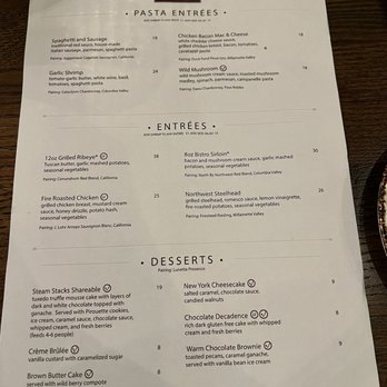 Steam Plant Restaurant & Brew Pub - Menu 01/2023 - Brewpubs Near Me - Spokane, Washington