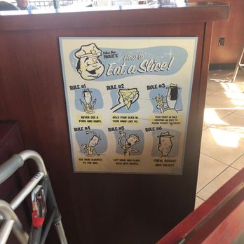 NYPD Pizza - How to eat a slice. Cute signage - Pizza Near Me - The Villages, Florida