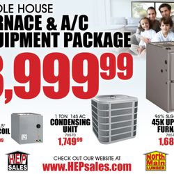 HEP Sales / North Main Lumber - Beat the heat with whole-house AC for just $3,999.99. Stay cool and comfortable--no chaos, just comfort.