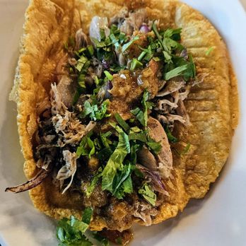 Bizarra Capital - Excellent Pato in chocolate-orange Salsa in a Chalupa - Mexican Near Me - Whittier, California Bizarra Capital - Excellent Pato in chocolate-orange Salsa in a Chalupa - Mexican Near Me - Whittier, California