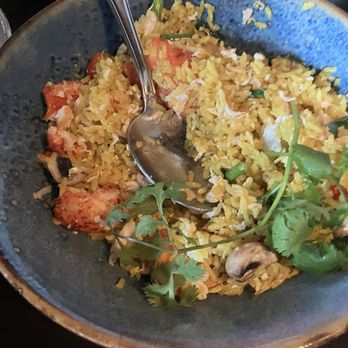 Reckless Noodle House - Lobster Fried Rice (half eaten) - Bars Near Me - Seattle, Washington