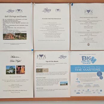 Legacy Golf Links - Bulletin board in men's restroom. - Golf Near Me - Smyrna, Georgia