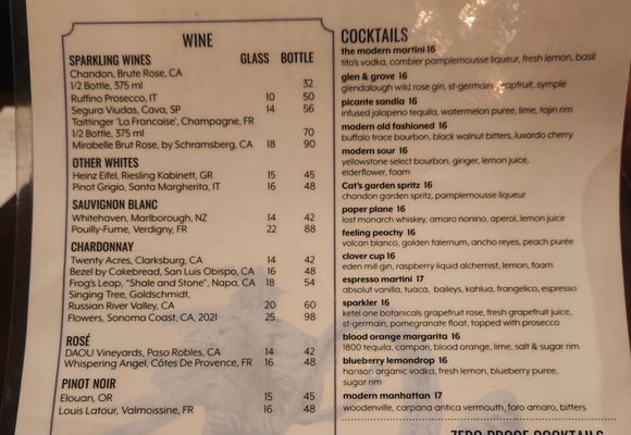 Menu photo 5 Modern Corner Grill Scottsdale, AZ