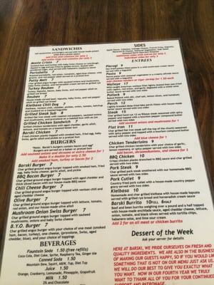 Menu photo 4 Barski Baldwin, MI