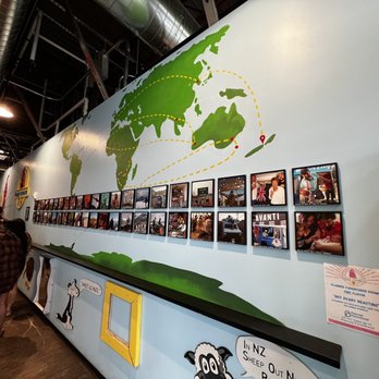 Happy Cones - Cool wall of places the owner has visited - Food Trucks Near Me - Edgewater, Colorado