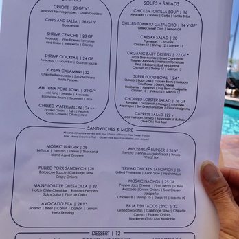 Mosaic Bar & Grille - Menu - American Near Me - Laguna Beach, California