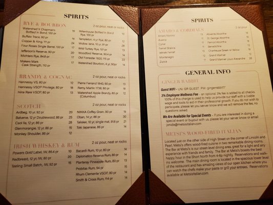 Menu photo 3 Ginger Rabbit Jazz Lounge Columbus, OH