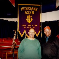 The Colored Musicians Club Of Buffalo - Gregory Burrus with George Scoot - Big Band Leader at The Colored Musicians Museum Club