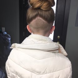 Defined Lines Barbershop - My daughter was beyond happy with her "trendy, cool" undercut!