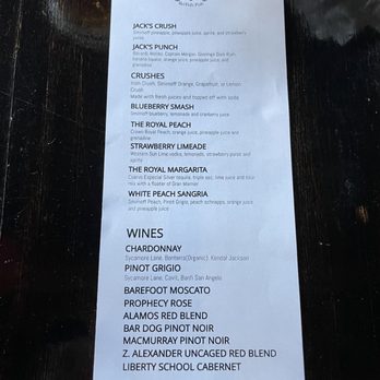 Union Jack's - Event menu (drinks, front) - Pubs Near Me - Columbia, Maryland