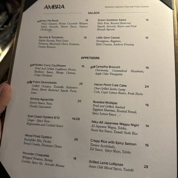 Ambra - Menu - Steakhouses Near Me - Mcallen, Texas