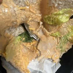 Pulp Juice And Smoothie Bar - Half eaten.... This is when you get to the bottom so no extra turkey hiding