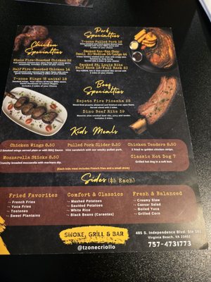 Menu photo 2 T-Zone Criollo Virginia Beach, VA