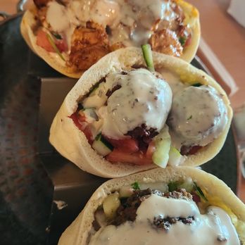 Izgara Middle Eastern Cuisine - Trio Sandwich- Falafel, Beef, and Chicken Pitas - Middle Eastern Near Me - Plantation, Florida Izgara Middle Eastern Cuisine - Trio Sandwich- Falafel, Beef, and Chicken Pitas - Middle Eastern Near Me - Plantation, Florida