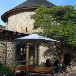 Black Swan Arts - The historic Round Tower now an exhibition space overlooking the courtyard cafe