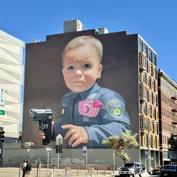Baby Cop Mural - Baby Cop Mural - Public Art Near Me - San Francisco, California