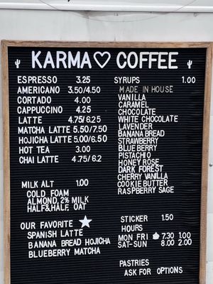 Menu photo 1 Karma Espresso Bar San Antonio, TX Menu photo 1 Karma Espresso Bar San Antonio, TX