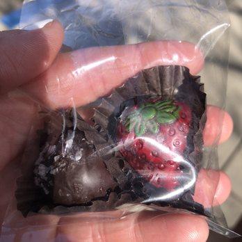 Chocolate Maya - Sea salt caramel and strawberry with grenache - Chocolatiers & Shops Near Me - Santa Barbara, California