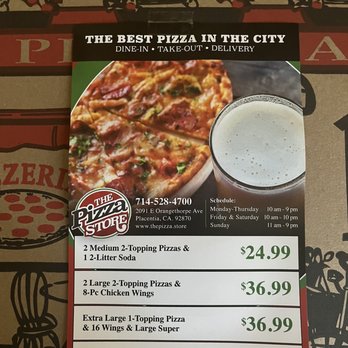 The Pizza Store - Pizza - Pizza Near Me - Placentia, California