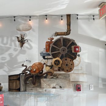 Steamworks Coffee - Beautiful murals inside - Coffee Roasteries Near Me - Lockport, New York Steamworks Coffee - Beautiful murals inside - Coffee Roasteries Near Me - Lockport, New York