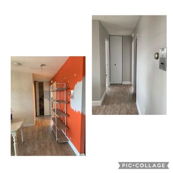 C & M Painting - Hallway before and after - Painters Near Me - Woburn, Massachusetts C & M Painting - Hallway before and after - Painters Near Me - Woburn, Massachusetts