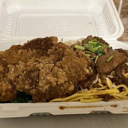 China Palace - Ribs with minced pork sauce over noodles