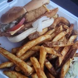 Fat Mo's - Catfish Sandwich & Fries